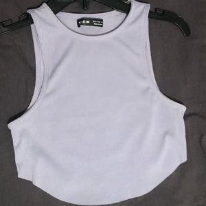 Lilac colored cropped tank top